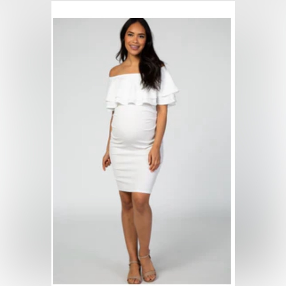 Pinkblush white maternity dress